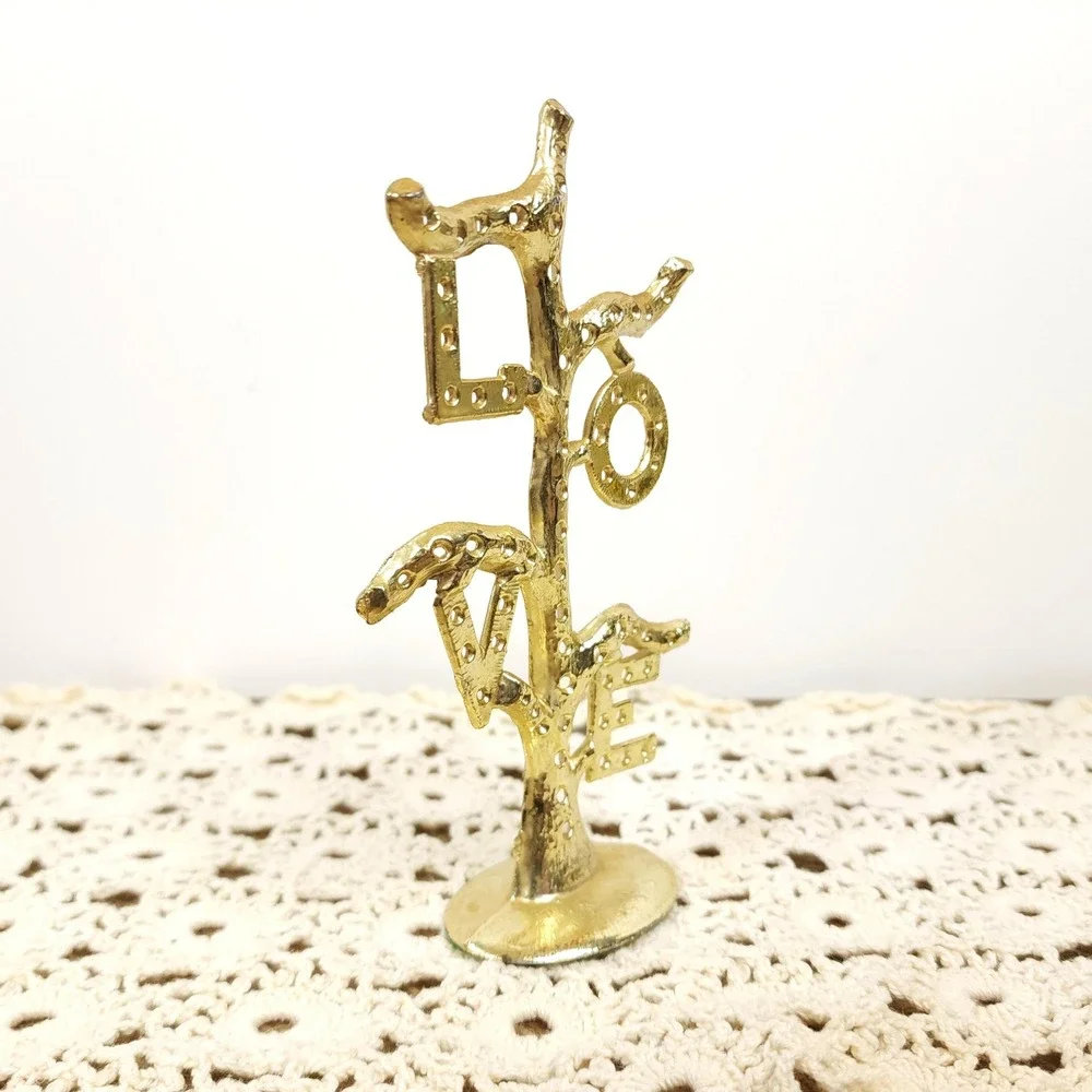 Vintage‎ Torino Gold Tone Earring Tree Holder 1970s EUC